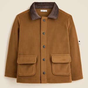 J. Crew Crewcuts Kids Fleece Barn Jacket Rich Coffee
